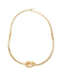 Kenneth Jay Lane | Metallic Metal Knot Torque Necklace | Lyst