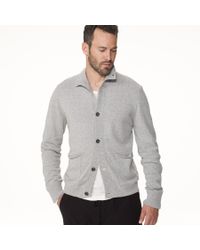 James Perse Gray Marled Wool Blend Cardigan for men