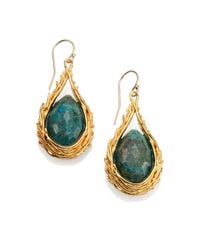 Alexis Bittar | Metallic Elements Maldivian Chrysocolla Nested Feather Drop Earrings | Lyst