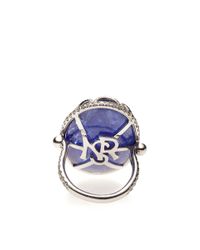 Nina Runsdorf | Blue One Of A Kind 18K White Gold Tanzanite Ring | Lyst