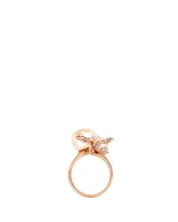 Anabela Chan | Metallic 'bumble Bee Ring' Pearl Diamond 18k Rose Gold Ring | Lyst