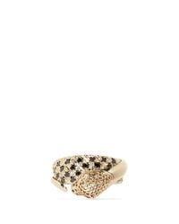 Iosselliani | Metallic Crystal Pavé Cheetah Head Ring | Lyst