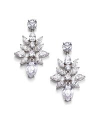 Adriana Orsini | Metallic Lavish Drop Earrings/silvertone | Lyst