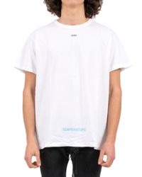 Off-White c/o Virgil Abloh - White 'diag Temperature' T-shirt for Men - Lyst