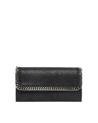 Stella McCartney - Black 'continental Flap Falabella' Wallet - Lyst