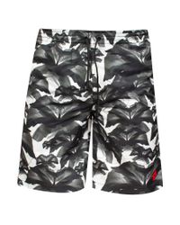 Marcelo Burlon - Gray 'grey Flowers' Swim Shorts for Men - Lyst