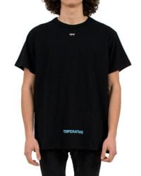 Off-White c/o Virgil Abloh - Black 'diag Temperature' T-shirt for Men - Lyst