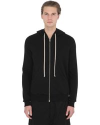 Rick Owens | Black Drkshdw Hooded Zip-up Cotton Sweatshirt for Men | Lyst