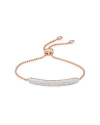 Monica Vinader | Pink Esencia Diamond Bar Bracelet | Lyst