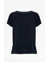 French Connection | Black Polly Plains Pocket Top | Lyst
