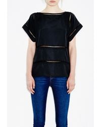 M.i.h Jeans | Black Insert Top | Lyst