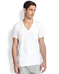 2xist | White Slub Cargo Pocket Tee for Men | Lyst