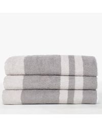 James Perse Gray Wide Stripe Beach Towel for men