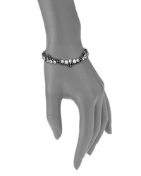 Adriana Orsini | Metallic Kaleidoscope Line Bracelet/gunmetal-tone | Lyst