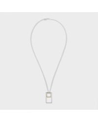 Paul Smith | Metallic Sterling Silver Rectangle And Square Necklace | Lyst