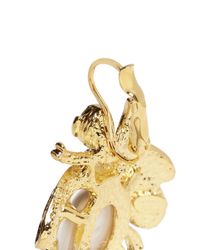 Kenneth Jay Lane | Metallic Crystal Pavé Glass Pearl Fly Drop Earrings | Lyst