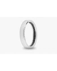 Tateossian | Engagement Ring In 18k White Gold With Black Diamonds for Men | Lyst