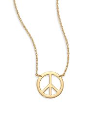 Jennifer Zeuner | Metallic Lauren Peace Sign Pendant Necklace | Lyst