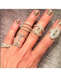 Anne Sisteron | Metallic 14kt White Gold Baguette Diamond Era Ring | Lyst