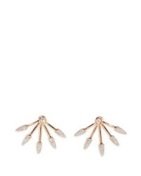 Pamela Love | Metallic '5 Spike' Diamond 18k Rose Gold Fan Earrings | Lyst