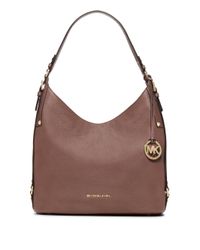MICHAEL Michael Kors | Pink Bedford Belted Large Leather Hobo Bag | Lyst
