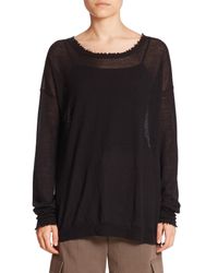 Helmut Lang | Black Fine-gauge Cashmere Sweater | Lyst