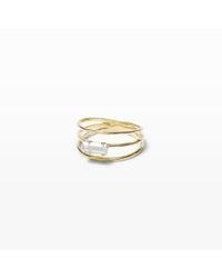Club Monaco | Metallic Bing Bang Triple Band Ring | Lyst