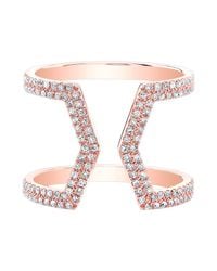 Anne Sisteron - Pink 14kt Rose Gold Diamond Cinder Ring - Lyst