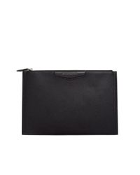 Givenchy | Black Antigona Medium Leather Clutch | Lyst