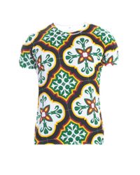 Sangue - White Multicolour Maiolica T-shirt for Men - Lyst