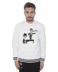 Dolce & Gabbana - White Sweatshirt With Jazz Embroidery for Men - Lyst