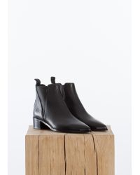 Acne Studios | Black Jensen Grained Leather Ankle Boots | Lyst