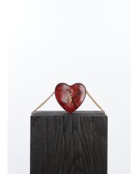 Saint Laurent | Red Love Monogram Bag | Lyst