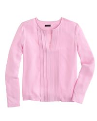 j crew pink blouse