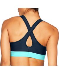 Under Armour Blue Armour Medium Impact Crossback Sports Bra