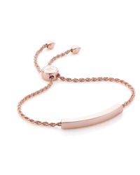 Monica Vinader | Pink Linear Chain Bracelet | Lyst