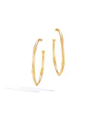 John Hardy | Metallic Bamboo Large Hoop Earrings | Lyst