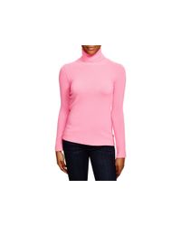 Aqua | Pink Cashmere Turtleneck Sweater | Lyst