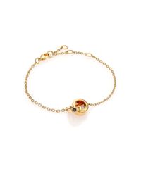 Elizabeth and James | Metallic Tonto White Topaz & Black Spinel Interlocking Ring Bracelet | Lyst