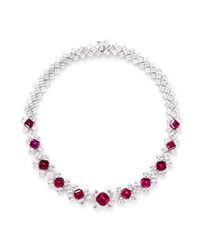 CZ by Kenneth Jay Lane | Metallic Princess Cut Cubic Zirconia Mosaic Necklace | Lyst
