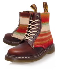 martens dr brown pendleton boots lyst browse stores