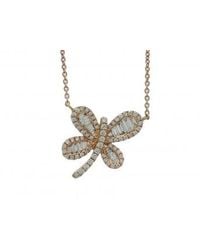 Anne Sisteron - Pink 18Kt Rose Gold Diamond Firefly Necklace - Lyst