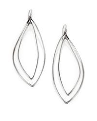 Alexis Bittar Fine | Metallic Diamond & Sterling Silver Medium Marquis Orbital Drop Earrings | Lyst