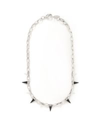 Joomi Lim | Black 'white Out' Spike Chain Necklace | Lyst