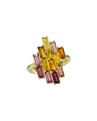 Daou Jewellery - Multicolor Golden Bright Ring - Lyst