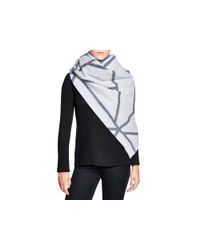 Tory Burch | Blue Fret Jacquard Blanket Scarf | Lyst