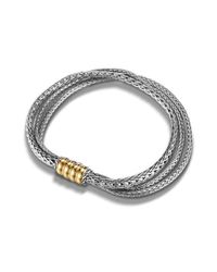 John Hardy | Metallic Three Row Bracelet | Lyst