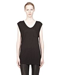 Alexander Wang | Black Classic Muscle Tee With Pocket | Lyst