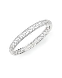 Adriana Orsini | Metallic Frozen Bangle Bracelet/silvertone | Lyst
