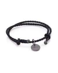 Bottega Veneta | Green Intrecciato Leather Beaded Thin Wrap Bracelet | Lyst